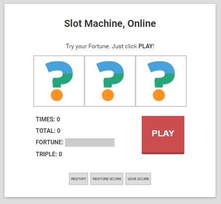 Slot Machine, Web App