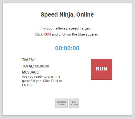 Speed Ninja, Web App